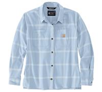 Carhartt Camisa Señoras Franela Peso Medio L/S Plaid Shirt Neptune L