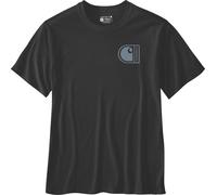 Carhartt Camiseta gráfica Ligera de Manga Corta con Espalda C para Hombre, Negro, X-Large