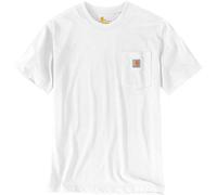 Carhartt Camiseta K87 Pocket Hombre – Ajuste relajado, tejido pesado, manga corta – Blanco 2XL