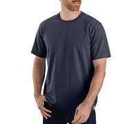 Carhartt Camiseta de manga corta con tejido grueso, Relaxed Fit Para Hombre, Azul marino, S