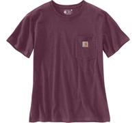 Carhartt Loose Fit Heavyweight Short-Sleeve K87 Pocket T-Shirt, Camiseta Mujer, Morado (Brezo de Moras), XS
