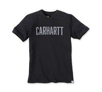 Carhartt Camiseta de trabajo para hombre Force Relaxed Fit Midweight Short Sleeve Raglan, Negro , S