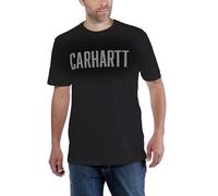 Carhartt Camiseta de trabajo para hombre Force Relaxed Fit Midweight Short Sleeve Raglan, Negro , S