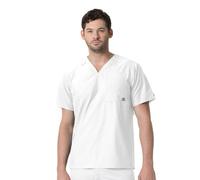 Carhartt Camiseta Force con Cuello en V para Hombre, Blanco, Medium