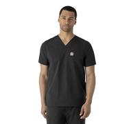 Carhartt Camiseta Force con Cuello en V para Hombre, Negro -, Small