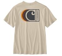 Carhartt Camiseta gráfica ligera de manga corta de ajuste relajado, color leche de avena, Leche de avena, L