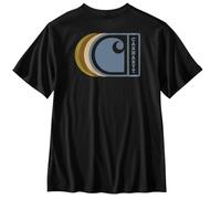 Carhartt Camiseta gráfica ligera de manga corta de ajuste relajado, color negro, Negro, L