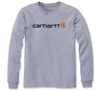 Carhartt Camiseta de manga larga Signature Graphic Core Logo, tejido grueso jaspeado gris Hombre XL