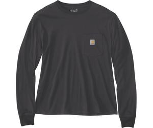 Carhartt Camiseta ligera de mujer L/S Pocket Negro S