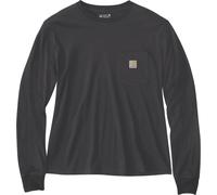 Carhartt Camiseta ligera de mujer L/S Pocket Negro XL