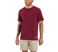 Carhartt Camiseta Lwd de manga corta con corte holgado para hombre, color rojo L