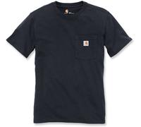 Carhartt K87 Camiseta De Manga Corta Con Bolsillo, Ajuste Holgado, Tejido Grueso Mujer, Negro, XS