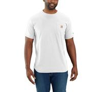 Carhartt Force Relaxed Fit Midweight Short Sleeve Pocket Camiseta, blanco, tamaño L para Hombres