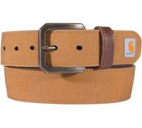 Carhartt Cinturones resistentes casuales para hombre, disponibles en múltiples estilos, colores y tamaños, lona marrón pato, 34
