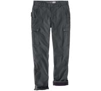 Carhartt Cargo Fleece Lined Work Pantalón, gris oscuro, Talla 40