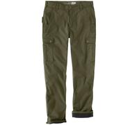 Carhartt Cargo Fleece Lined Work Pantalón, oliva, Talla 38
