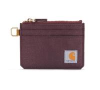 Carhartt Cartera de Mujer de Piel Resistente y Lona para Mujer, Disponible en Varios Estilos y Colores, Cartera de Nailon, Cremallera de Pato (Deep Wine), Talla única