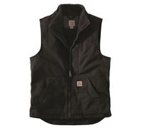 Carhartt Chaleco de cuello alto con forro de pato lavado Negro M