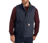Carhartt Chaleco de cuello alto con forro Sherpa para hombre - azul - Large