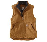 Carhartt Sherpa Lined Mock Neck Chaleco de dama, marrón, tamaño XL para Mujer
