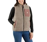 Carhartt Chaleco reversible para mujer con superficie impermeable y tecnología Wind Fighter, marrón (Nutmeg), S