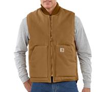 Carhartt Chaleco Relaxed Fit Firm Duck aislado con cuello acanalado Marrón talla L para hombre