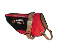 Carhartt Chalecos para Mascotas, Nailon Ripstop arnés para Perro de Servicio, S, Alto Riesgo Rojo/Carhartt marrón, pequeño