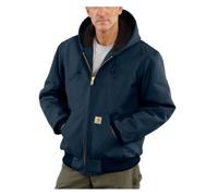 Carhartt Chaqueta acolchada para hombre con forro de franela Duck Active, Color azul marino oscuro., XXL