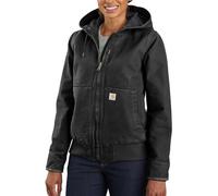 Carhartt Chaqueta Active, aislada, en algodón de lona con efecto desgastado, Loose Fit Para Mujer, Negro, XL