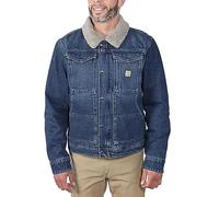 Carhartt Chaqueta de entretiempo para hombre, corte relajado, vaquero, forro Sherpa, Beech, S