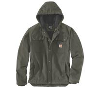 Carhartt Chaqueta Bartlett Lona de algodón, forro de peluche, verde 2XL para hombre
