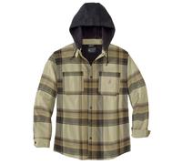 Carhartt Chaqueta Franela Camisa Forro Sherpa Jac Marrón Oscuro S
