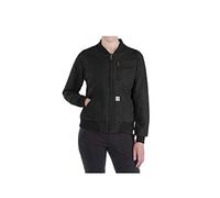 Carhartt Chaqueta Rugged Flex en lona,Relaxed Fit Para Mujer, Negro, L