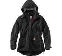 Carhartt Chaqueta Storm Defender gruesa, Relaxed Fit Para Mujer, Negro, XL