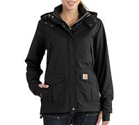 Carhartt Chaqueta Storm Defender gruesa, Relaxed Fit Para Mujer, Negro, XL