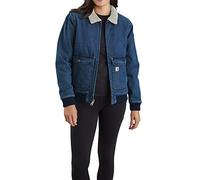 Carhartt Chaqueta vaquera con forro de sherpa de ajuste relajado para mujer 105446