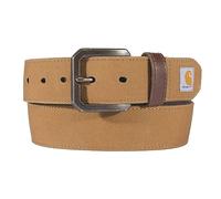 Carhartt - Cinturones de lona de diseño informal, resistentes, para hombre, Carhartt Brown, 32