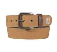 Carhartt Cinturones resistentes casuales para hombre, disponibles en múltiples estilos, colores y tamaños, lona marrón pato, 34