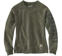 Carhartt Clarksburg Crewneck Sudadera de señora, oliva, Talla L