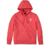 Carhartt Clarksburg Logo Sudadera con capucha para mujer, rojo, Talla M