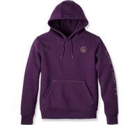 Carhartt Clarksburg Logo Sudadera con capucha para mujer, violeta oscuro, Talla XS