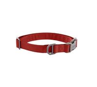 Carhartt Collar de Perro de Campo, Totalmente Ajustable, Tela Duradera de 600 Denier con Marca Reflectante para Visibilidad, Rojo Industrial, Grande