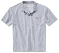 Carhartt Contractors Work Pocket Polo, Gris claro, Talla S