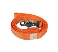Carhartt Correa de perro de doble mango, tela duradera de 600 denier con accesorios de anillo en D de metal ajustable, naranja cazador, grande