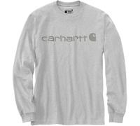 Carhartt Dearborn Relaxed Logo Manga larga, gris, tamaño L para Hombres