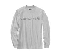 Carhartt Dearborn Relaxed Logo Manga larga, gris, Talla M