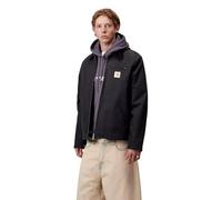 Carhartt Detroit Jacket, Chaqueta de Lona Dearborn, Negro, Algodón Orgánico 340g, Cuello de Pana, Forro tipo Manta, Cremallera Bidireccional (FR/ES, Letras, XL, Regular, Regular)