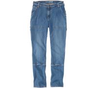 Carhartt Double Front Straight Jeans para damas, Azul, Talla 8