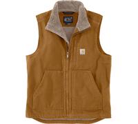 Carhartt Chaleco Washed Duck forrado, cuello alto para hombre marrón L