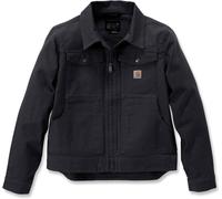 Carhartt Chaqueta de pato Rugged Flex de ajuste relajado para hombre, Negro -, Small